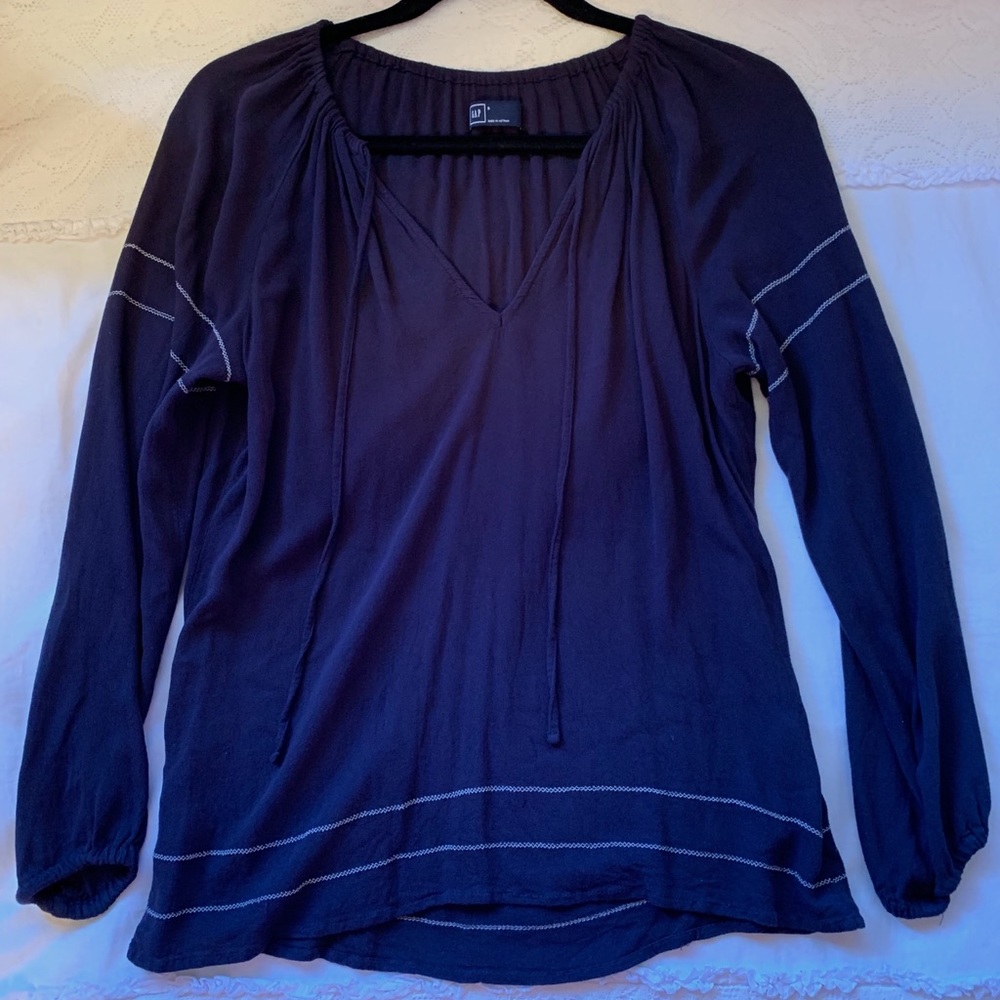 Navy Blue Blouse